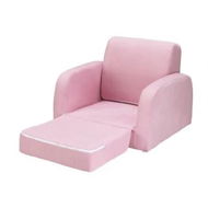 Detailed information about the product Keezi Kids Sofa 2 Seater Children Flip Open Couch Lounger Armchair Soft Pink