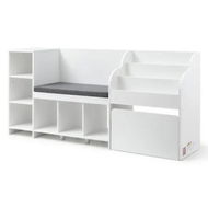 Detailed information about the product Keezi Kids Storage Unit Bookshelf Toy Box Organiser Bench Seat Cabinet 170cm White