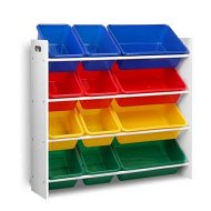 Detailed information about the product Keezi Kids Toy Box 12 Bins Bookshelf Organiser Children Storage Rack