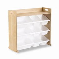 Detailed information about the product Keezi Kids Toy Box 9 Bins Bookshelf Organiser Display Shelf Storage Rack Wooden