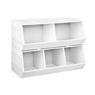 Detailed information about the product Keezi Kids Toy Box Bookshelf Storage Bookcase Organiser Display Stackable