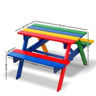 Detailed information about the product Keezi Kids Wooden Picnic Table Set with Umbrella