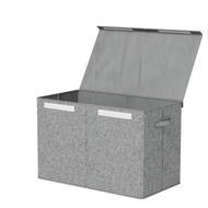 Detailed information about the product Keezi Large Toy Box Chest Storage with Flip-Top Lid Foldable Organizer Bins Grey