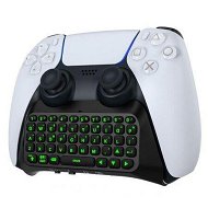 Detailed information about the product Keyboard for PS5 Controller with Green Backlight,Bluetooth Wireless Mini Keypad Chatpad for Playstation 5,Built-in Speaker & 3.5mm Audio Jack for PS5 Controller Accessories (Black)