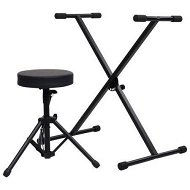 Detailed information about the product Keyboard Stand And Stool Set Black