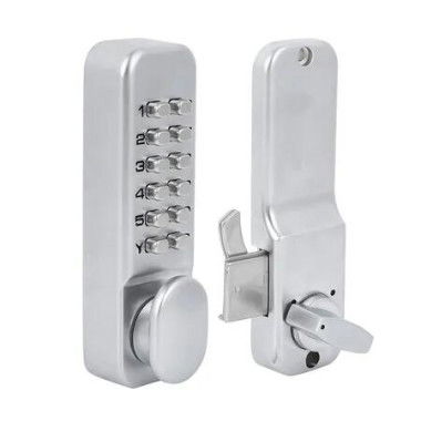 Keyless Sliding Door Lock, Keyless Entry Door Lock, Zinc Alloy Keypad 1 to11 Digits Mechanical Lock Keypad Deadbolt Door Lock for Front Outdoor Gate Office