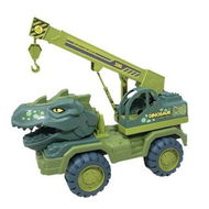 Detailed information about the product Kid Toys Dinosaur Shaped Engineering Vehicles Cranes Excavators Transporters Dump Trucks( 1 Pack T-rex Crane)