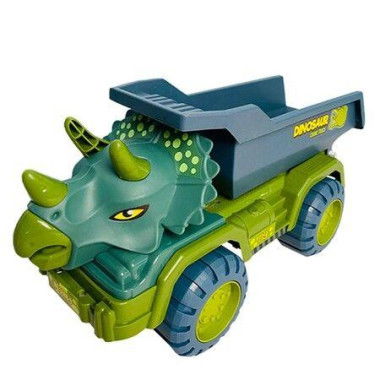 Kid Toys Dinosaur Shaped Engineering Vehicles Cranes Excavators Transporters Dump Trucks( 1 Pack Triceratops Dump Truck)