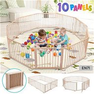Detailed information about the product Kidbot Wooden Playpen Foldable Fence Kids Activity Centre Outdoor Playard 10 Panel