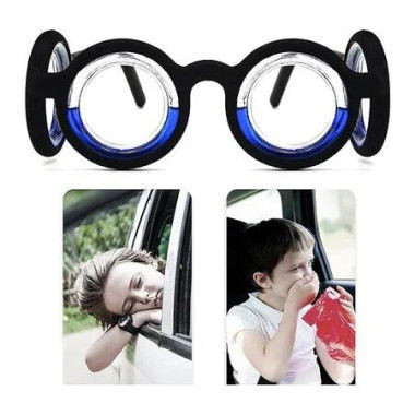 Kids Anti Motion Sickness Smart Glasses, Ultra Light Portable Nausea Relief Liquid Glasses, Carsickness Airsickness Seasickness Glasses