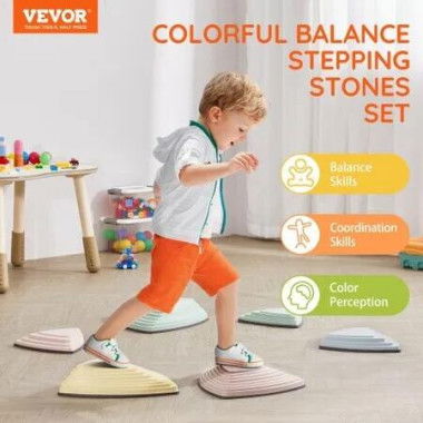 Kids Balance Stepping Stones Sensory Obstacle Course 6 PCS Outdoor Indoor