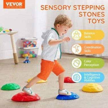 Kids Balance Stepping Stones Sensory Obstacle Course 6 PCS Outdoor Indoor