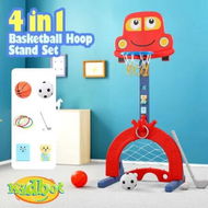 Detailed information about the product Kids Basketball Hoop Stand Golf Game Activity Centre Indoor Outdoor 5 in 1 Playset Football Gate Ring Toss Adjustable