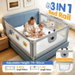 Kids Bed Rail Guard 3PCS Adjustable Bedrail Toddlers Side Safety Barrier Children Cot Fence Queen Breathable Baby Fall Protection Mesh 74-102cm Height. Available at Crazy Sales for $129.95
