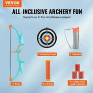 Detailed information about the product Kids Bow and Arrow Set LED Light Up Outdoor Archery Kit Children 10 Arrows