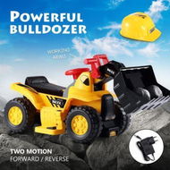 Detailed information about the product Kids Bulldozer 6V Electric Ride on Digger Car w/Toy Stones & Safety Helmet