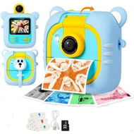 Detailed information about the product Kids Camera Instant Print with 7 Rolls Paper,2.4 Screen Instant Camera 1080P,180 Degree Flip Lens 32GB Card- Christmas Birthday Gift for Boys Girls-Blue