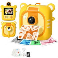 Detailed information about the product Kids Camera Instant Print with 7 Rolls Paper,2.4 Screen Instant Camera 1080P,180 Degree Flip Lens 32GB Card- Christmas Birthday Gift for Boys Girls-Yellow