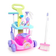 Detailed information about the product Kids Cleaning Trolley Play Set With Complete Cleaning Tools.