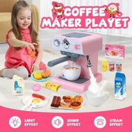 Detailed information about the product Kids Coffee Machine Maker Toy Set Pretend Role Play Kitchen Appliance Game Sensory Food Toys Pantry Cafe Party Favours Simulation Light Sound