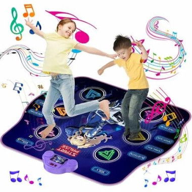 Kids Dance Mat with Bluetooth,6 LED Light Arrows Dance Toys with 16 Play Modes Electronic Dance Mat with Song Change for Holiday Gift for 3+ Years