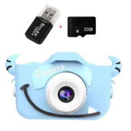 Detailed information about the product Kids Digital Camera with SD Card 32GB Portable Camera Selfie Digital Dual Lens Camera Birthday Gift for Kids (Blue)