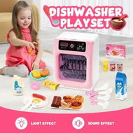 Detailed information about the product Kids Dishwasher Toy Pretend Play Kitchen Appliance Sensory Game Playset Mini Washer Cleaner Washing Dish Utensil Toys with Light Sound Timer