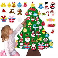 Detailed information about the product Kids DIY Christmas Tree Wall Decor Set Detachable Ornaments Perfect Holiday Party Gift Christmas Gift