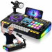 Kids DJ Mixer Table with Microphone, Bluetooth Music Toy, DJ Turntable, Piano Keys, Game Mode & Lights, Gift for Boys Girls Ages 3+ (Black). Available at Crazy Sales for $39.99