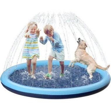 Kids Dog Splash Pad Sprinkler Non Slip Dog Sprinkler Pad Splash Pool Puppy Dogs Pool Summer Outdoor Water Toys Backyard Durable Splash Pad 2 Meter