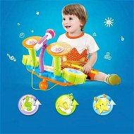 Detailed information about the product Kids Drum Kit Jazz Drum Toy With Microphone Baby Early Education Music Drum Playing Instrument With Electric Light Toy Gift Set