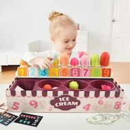 Detailed information about the product Kids Education Toy Ice Cream Play Set Interactive Color Shape Pretend Play Food Toy Play House Recognition Math Learning Toy