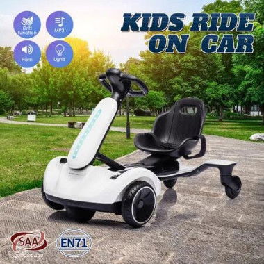 Kids Electric Car Ride On Toy Vehicle Off Road Pedal Go Cart Drifting Truck Racing Outdoor 6V Battery Powered 4.2-4.8km/h Adjustable Seat Music Lights