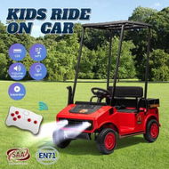 Detailed information about the product Kids Electric Golf Cart RC Car Ride On Toy Vehicle Off Road Truck 12V Battery Powered Buggy Children Parental Remote Control MP3 Light USB Port Red