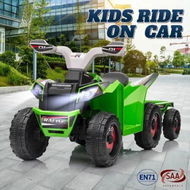 Detailed information about the product Kids Electric Ride On Car Toy Vehicle Off Road 6V Motorbike Trailer Loader Quad Bike Dirt ATV 4 Wheeler Battery Charger 2.8-4.6km/h Speed LED Lights