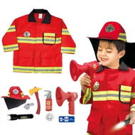 Detailed information about the product Kids Firefighter Costume Role Play Set for Ages 3-7