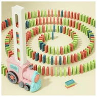 Detailed information about the product Kids Games Domino Train Toys 180PCS Automatic Stacking Creative Game Stem Montessori Toy Summer Autistic Christmas Birthday Gifts Ages 3+ (Pink)