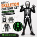 Kids Glow In The Dark Skeleton Halloween Costume Hooded Jumpsuit With Gloves Luminous Bone Print Fancy Halloween Dress Party Outfit Size XL. Available at Crazy Sales for $19.99