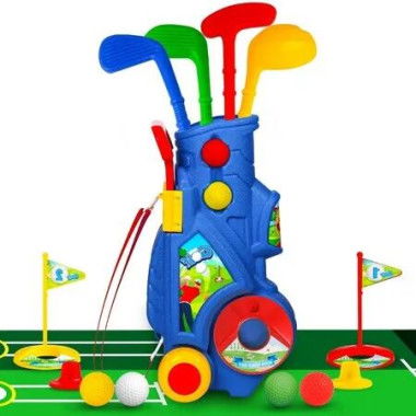 Kids Golf Club Set with 4 Clubs, 8 Balls & Practice Holes - Indoor/Outdoor Toy for Ages 3+