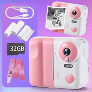 Detailed information about the product Kids Instant Camera Compact Digital 1080P HD Video Portable Selfie Photo Print Outdoor Play Travel Childrens Toys Christmas Birthday Gifts 32G SD Card
