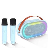 Detailed information about the product Kids Karaoke Machine, Portable Bluetooth Karaoke Speaker with 2 Willess Microphones and LED Lights for Home Parties Birthday Gifts for Girls (Blue)