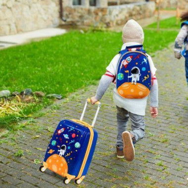 Kids Luggage Set With 4 Multidirectional Wheels For Travel