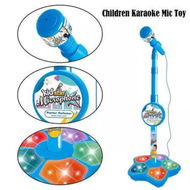 Detailed information about the product Kids Microphone with Stand Karaoke Song Music Instrument Toys Brain-Training Educational Toy Birthday Gift Color Blue