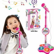 Detailed information about the product Kids Microphone with Stand Karaoke Song Music Instrument Toys Brain-Training Educational Toy Birthday Gift Color Pink