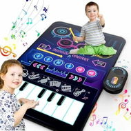 Detailed information about the product Kids Musical Mat Piano Keyboard & Drum Matt Set, Toys for 4+ Year Old Boy Girl Gifts