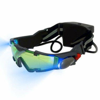 Kids Night Vision Goggles Adjustable Spy Gear Night Mission Goggles With Flip-Out Lights Green Lens