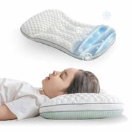 Detailed information about the product Kids Pillows Double Sided Cooling Fabric Mesh Children Pillow Dual Heights 4-6cm Ergonomic Design Advanced Hose Filler Machine Washable Age 3-6