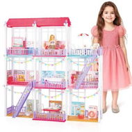Detailed information about the product Kids Play Doll House Dream Furniture Princess Castle Children Learning Education Pretend Toys Dollhouse String Lights Playset 3 Levels 8 Rooms