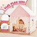 Kids Play Tent Playhouse Portable Pink Princess Castle Indoor Outdoor Reading Nook Washable Polyester Metal Frame Storage Bag Toddlers Cubby Bedroom. Available at Crazy Sales for $49.95