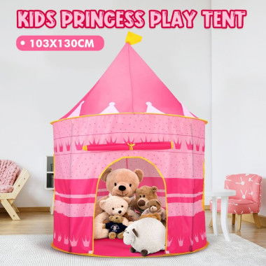 Kids Play Tent Princess Castle For Girls Children Play House Indoor Outdoor Game Pink